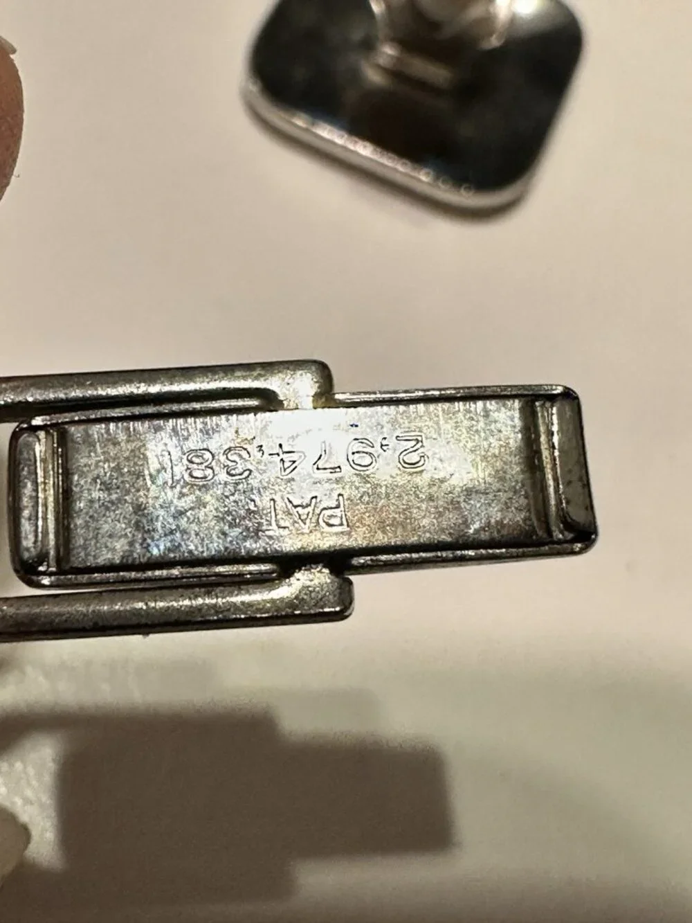 Vintage cufflinks silver tone Square Polished Cuff Links Formal Wedding